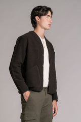 DOVER CARDIGAN IN BOILED WOOL