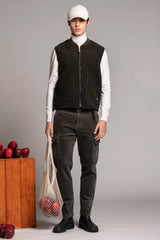 TERRY GILET IN BOILED WOOL
