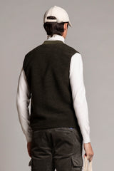 TERRY GILET IN BOILED WOOL