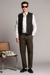 MARTIN GILET REVERSE MIXED WOOL