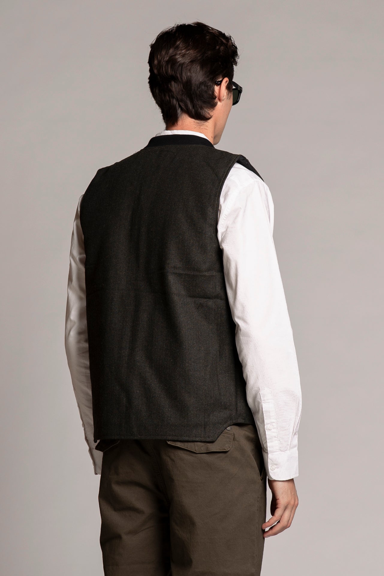 MARTIN GILET REVERSE MIXED WOOL
