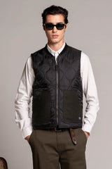 MARTIN GILET REVERSE MIXED WOOL