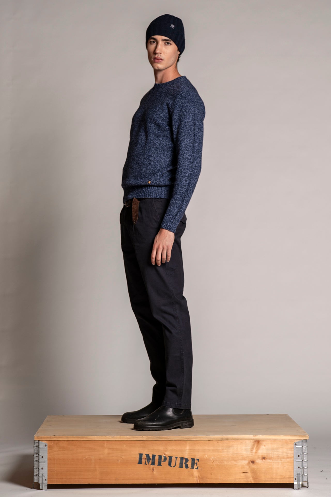 DUKE ROUND NECK IN MOULINE'