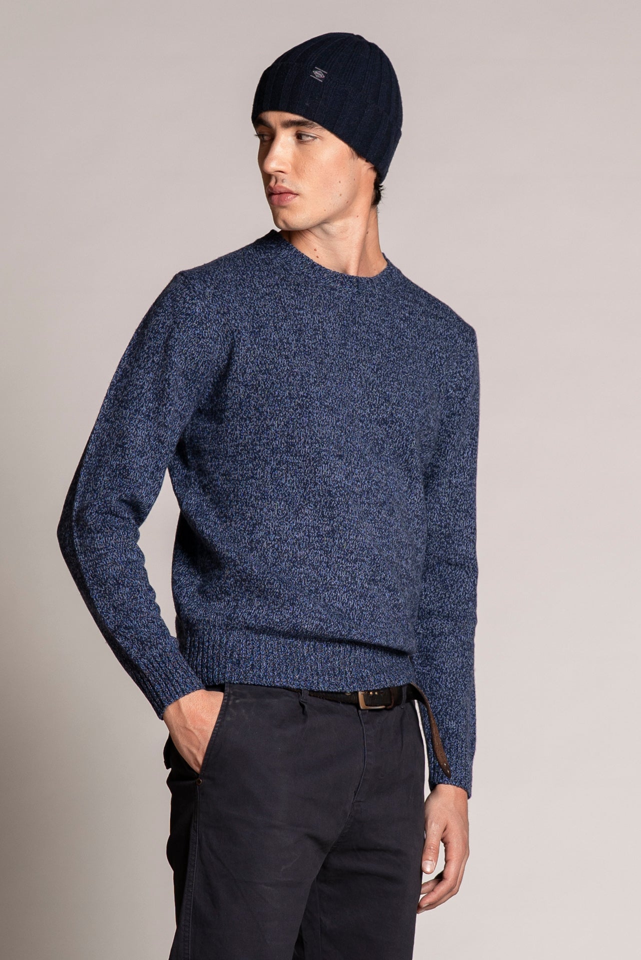 DUKE ROUND NECK IN MOULINE'