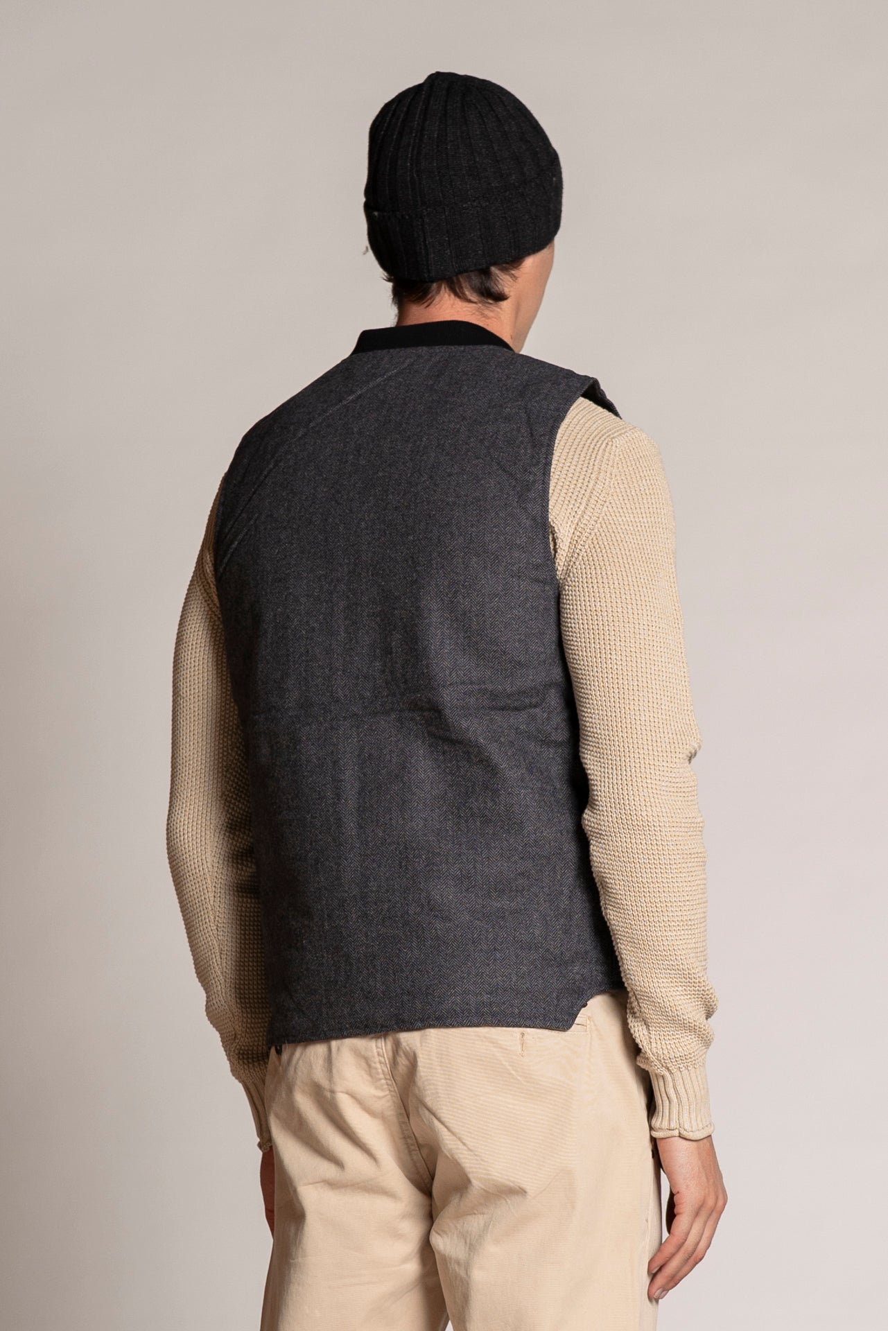 MARTIN GILET REVERSE MIXED WOOL