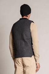 MARTIN GILET REVERSE MIXED WOOL