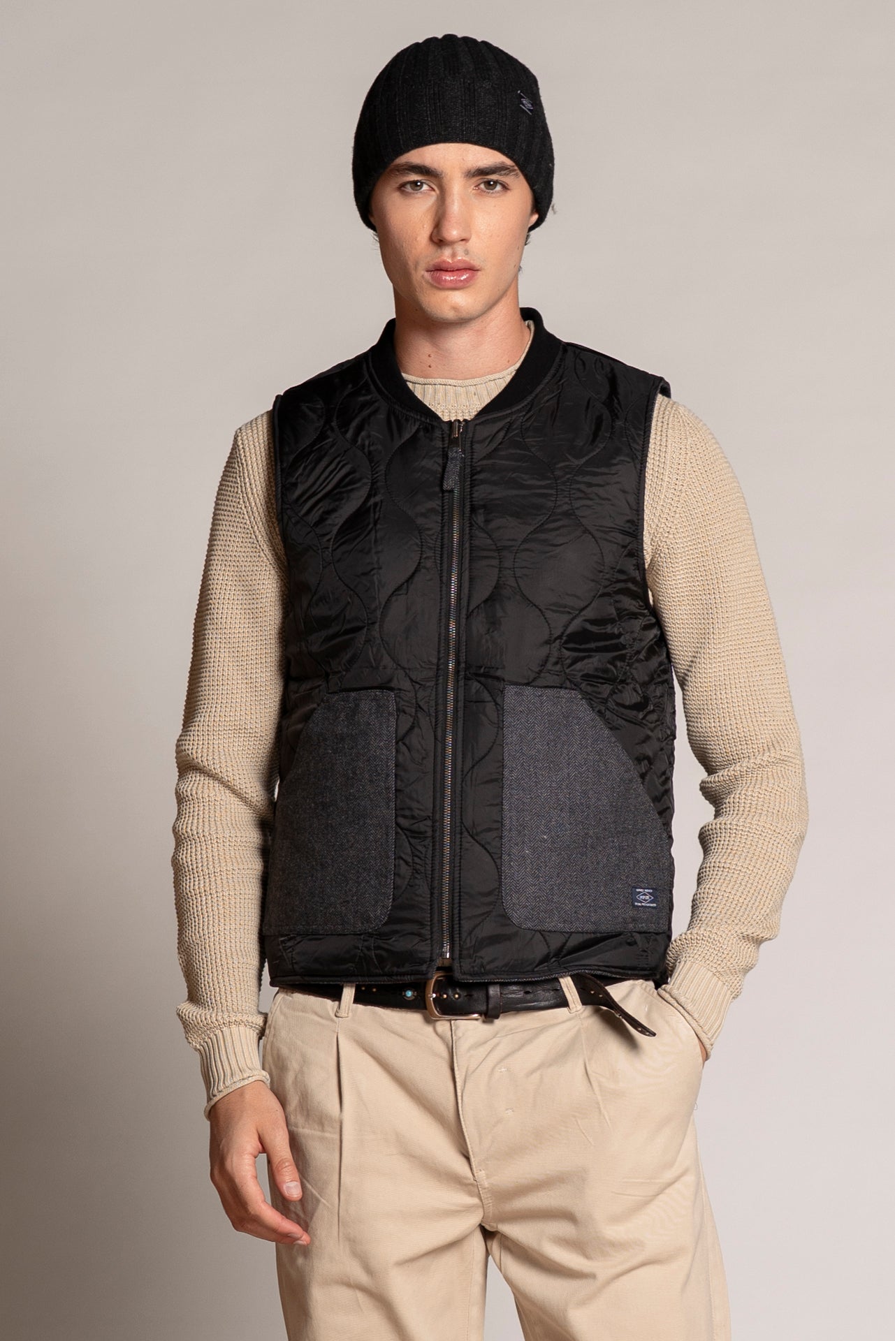 MARTIN GILET REVERSE MIXED WOOL