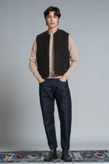 TERRY GILET IN BOILED WOOL