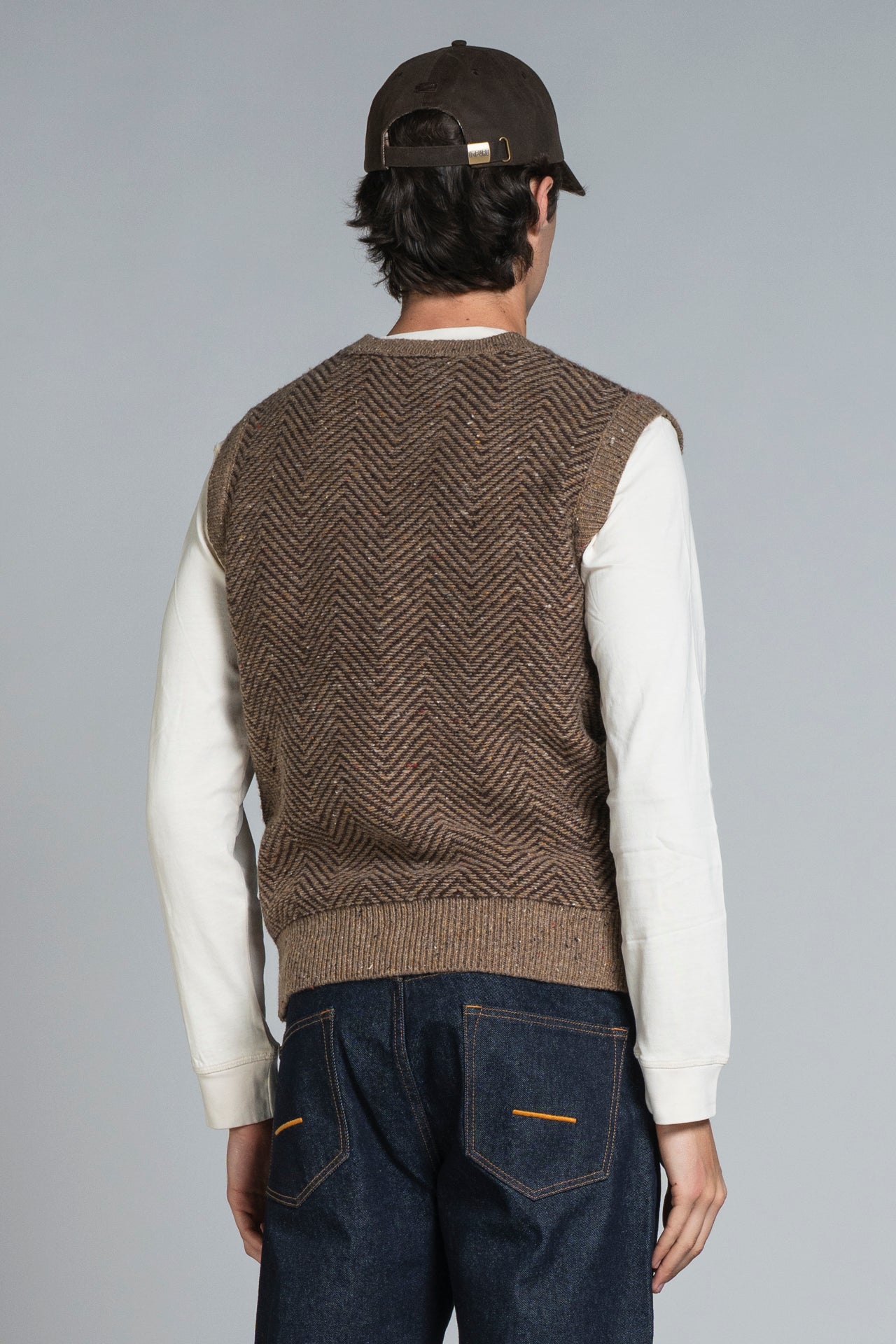 SOAN GILET ROUND NECK IN LAMBSWOOL