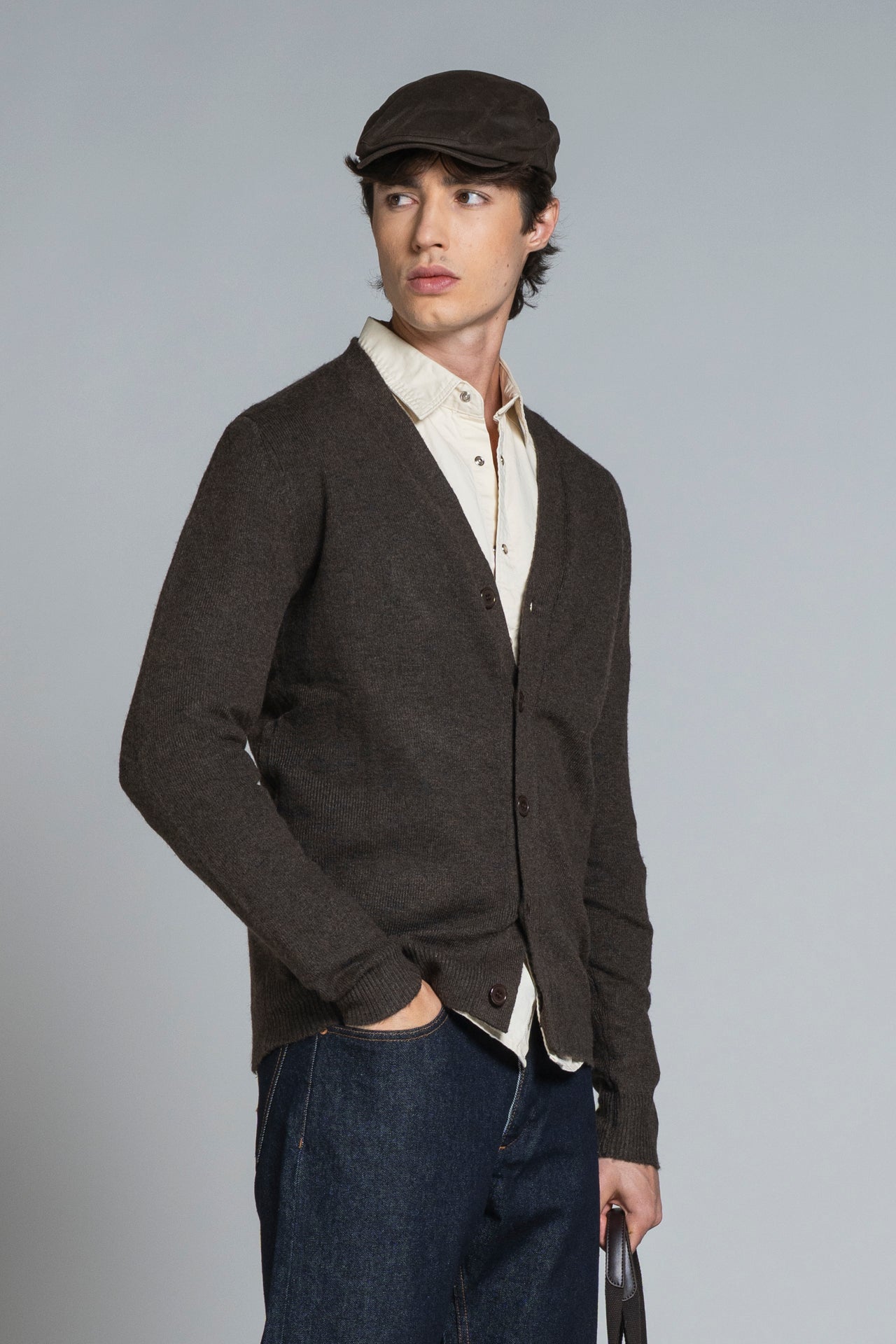 CHAD CARDIGAN IN MIXED WOOL