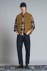 DEAN GILET IN BOILED WOOL