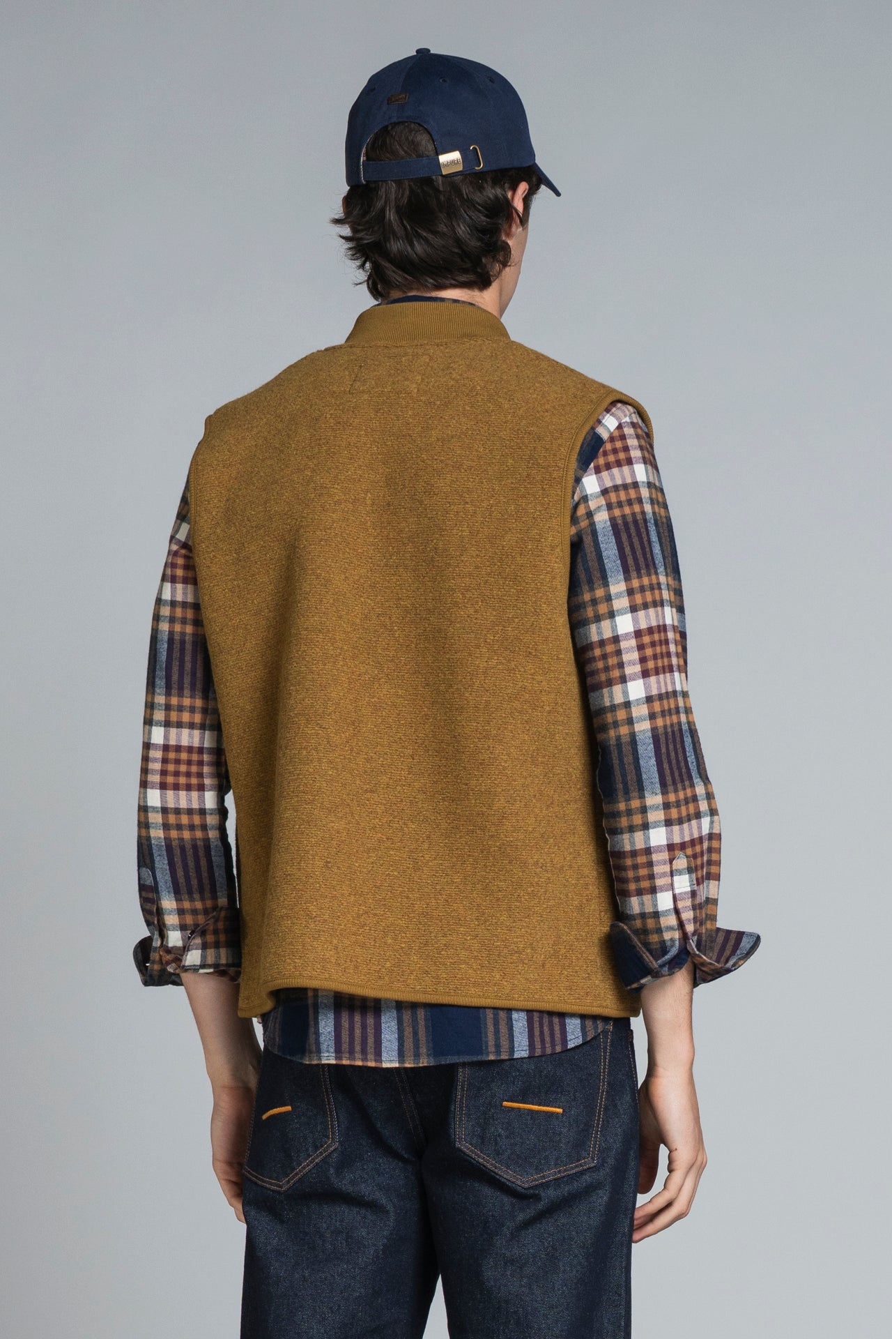 DEAN GILET IN BOILED WOOL
