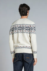 MILTON ROUND NECK JAQUARD IN BLEND WOOL