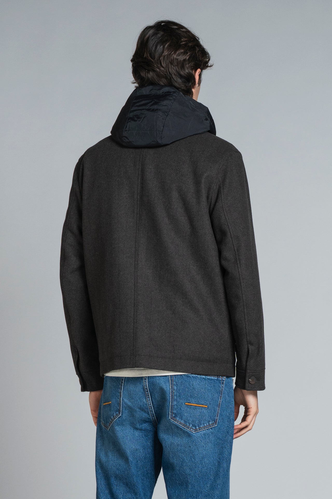 LIAM HOODIE JACKET MIXED WOOL