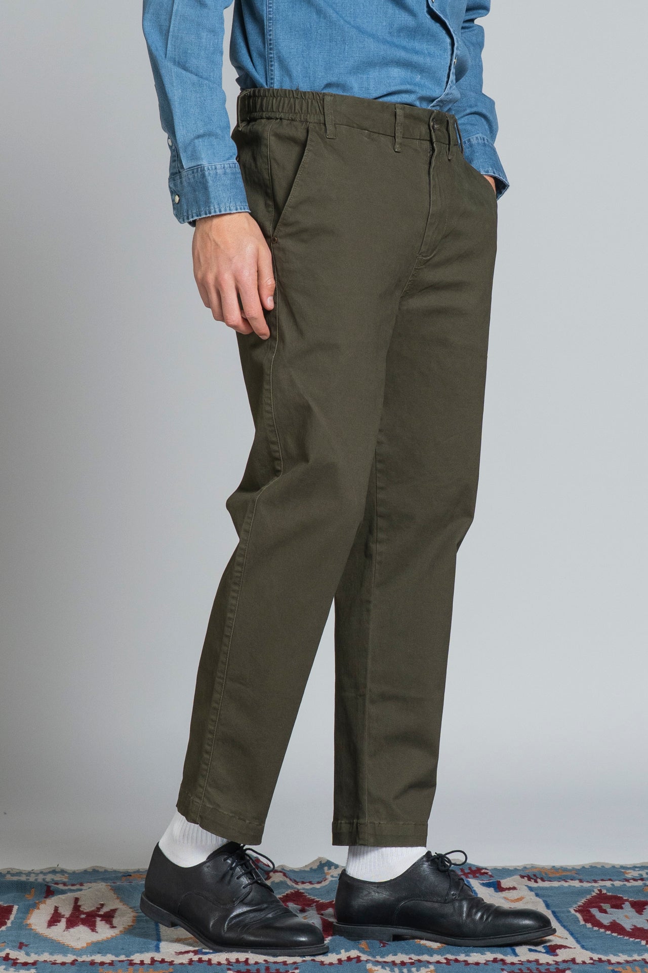 THEO CHINO LONG IN TWILL STRETCH