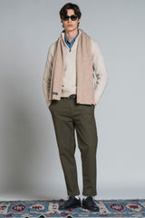 ADAM TURTLENECK ZIP IN MOULINE'