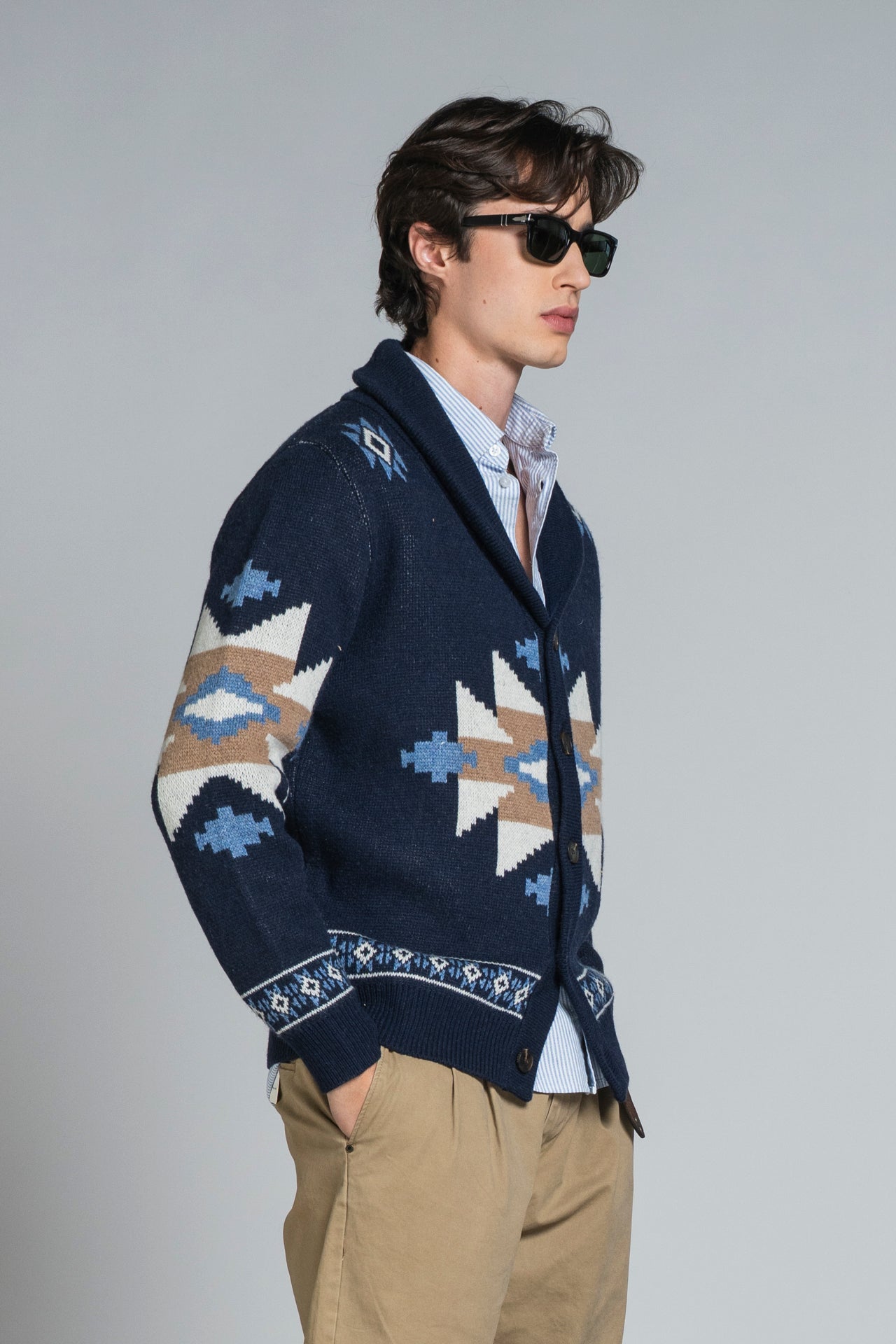 SAWYER CARDIGAN IN BLEND WOOL