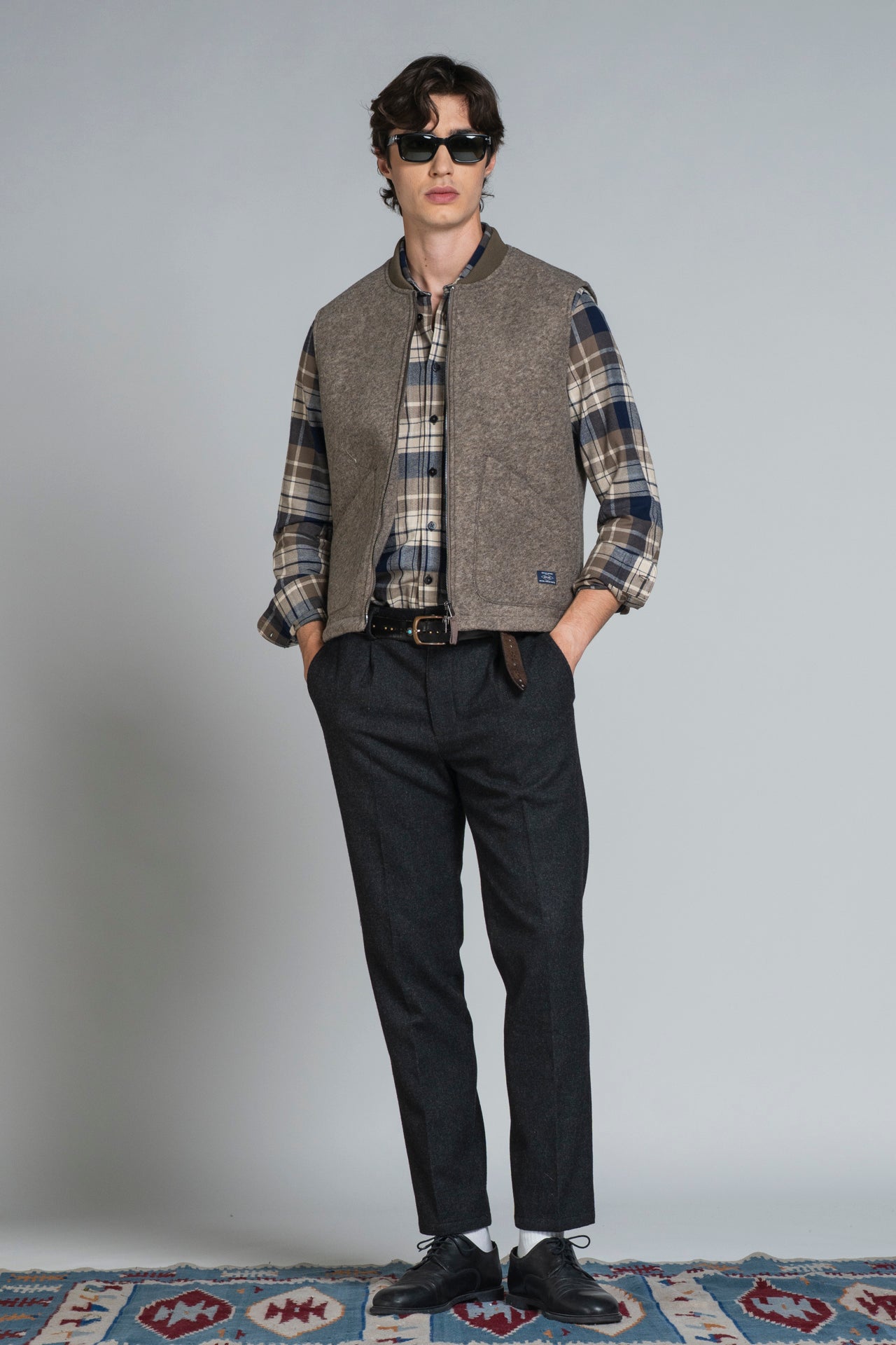 ELIAS CHINO LONG IN MIXED WOOL