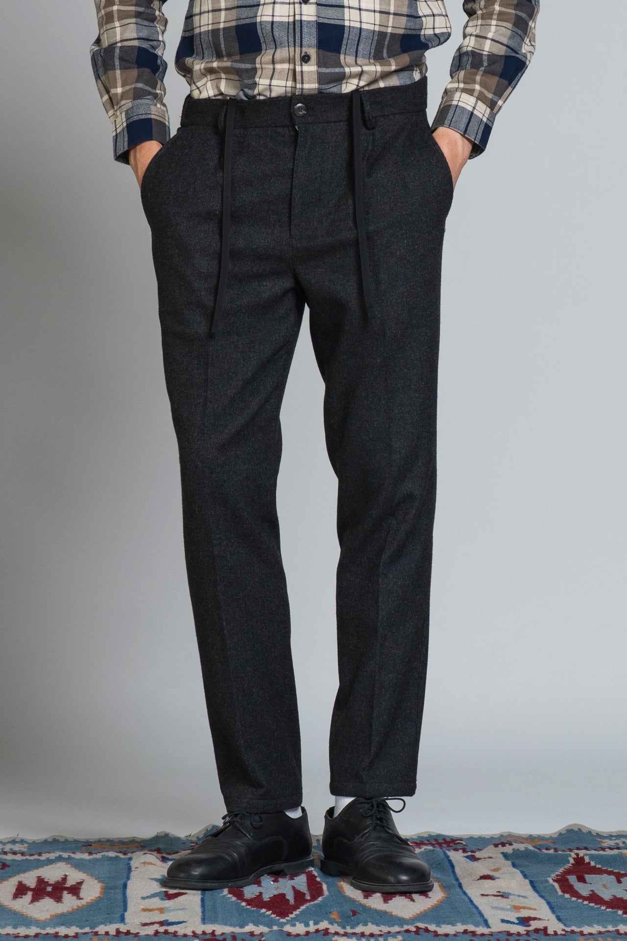 ELIAS CHINO LONG IN MIXED WOOL