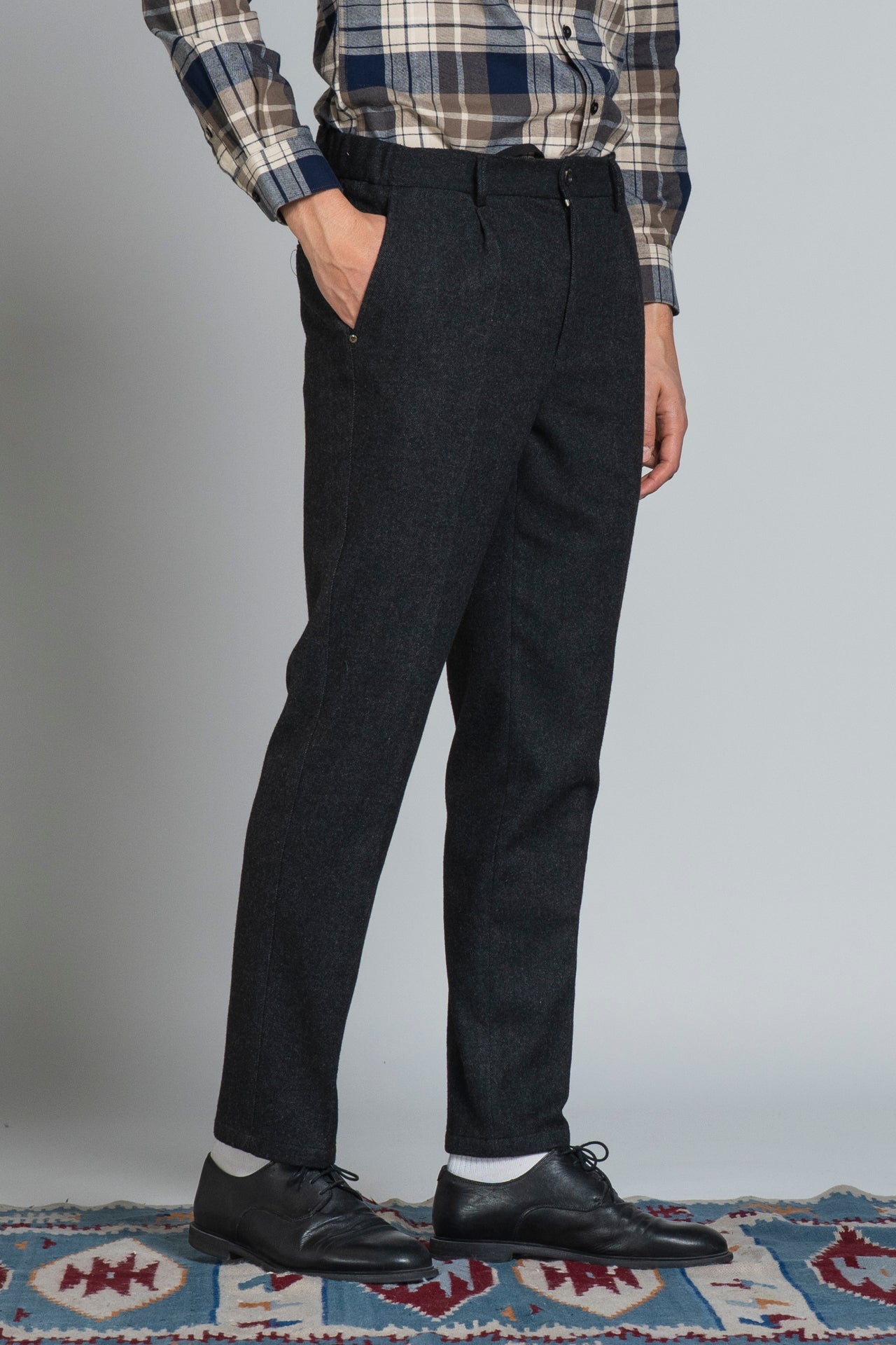 ELIAS CHINO LONG IN MIXED WOOL