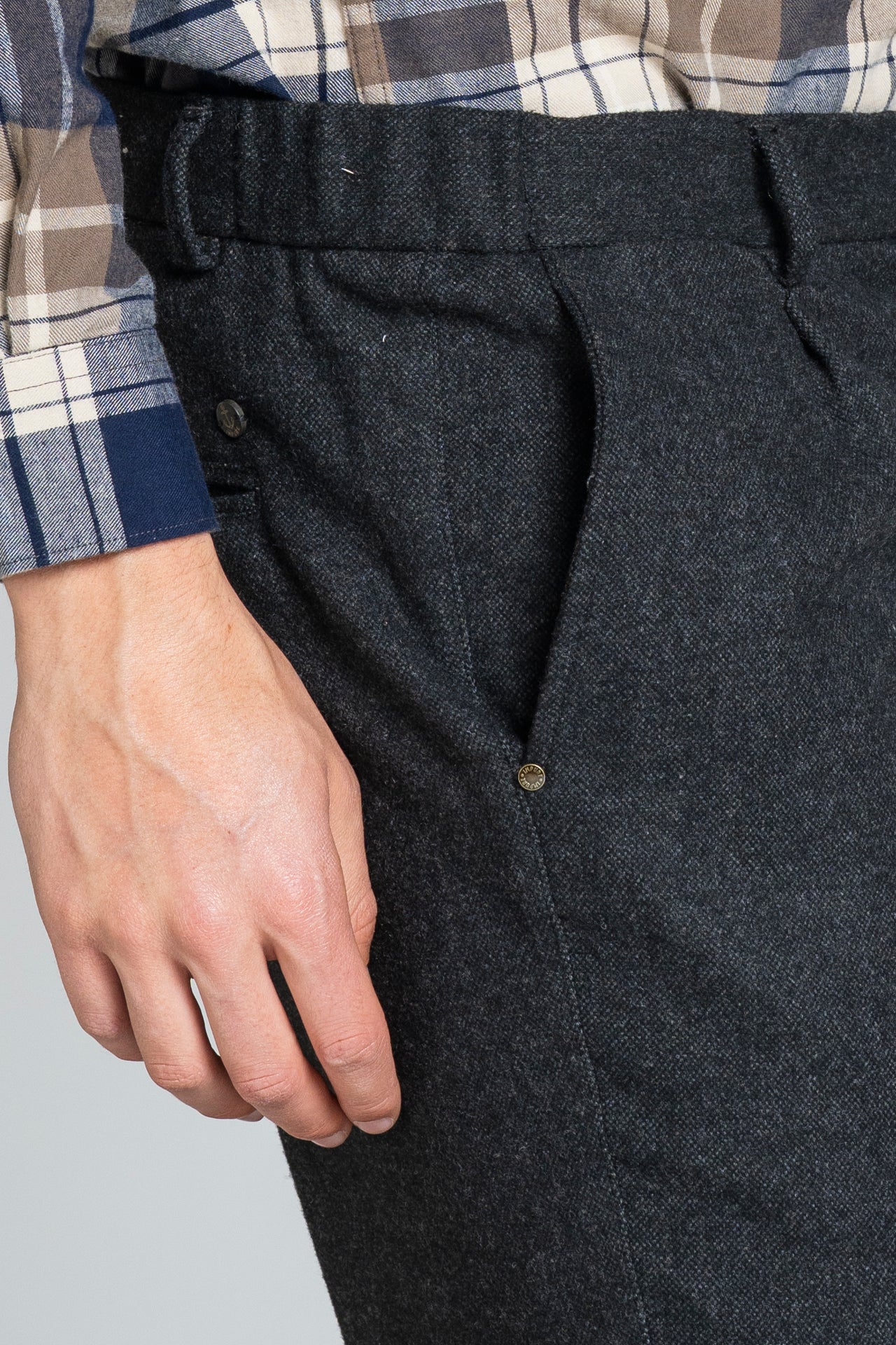 ELIAS CHINO LONG IN MIXED WOOL