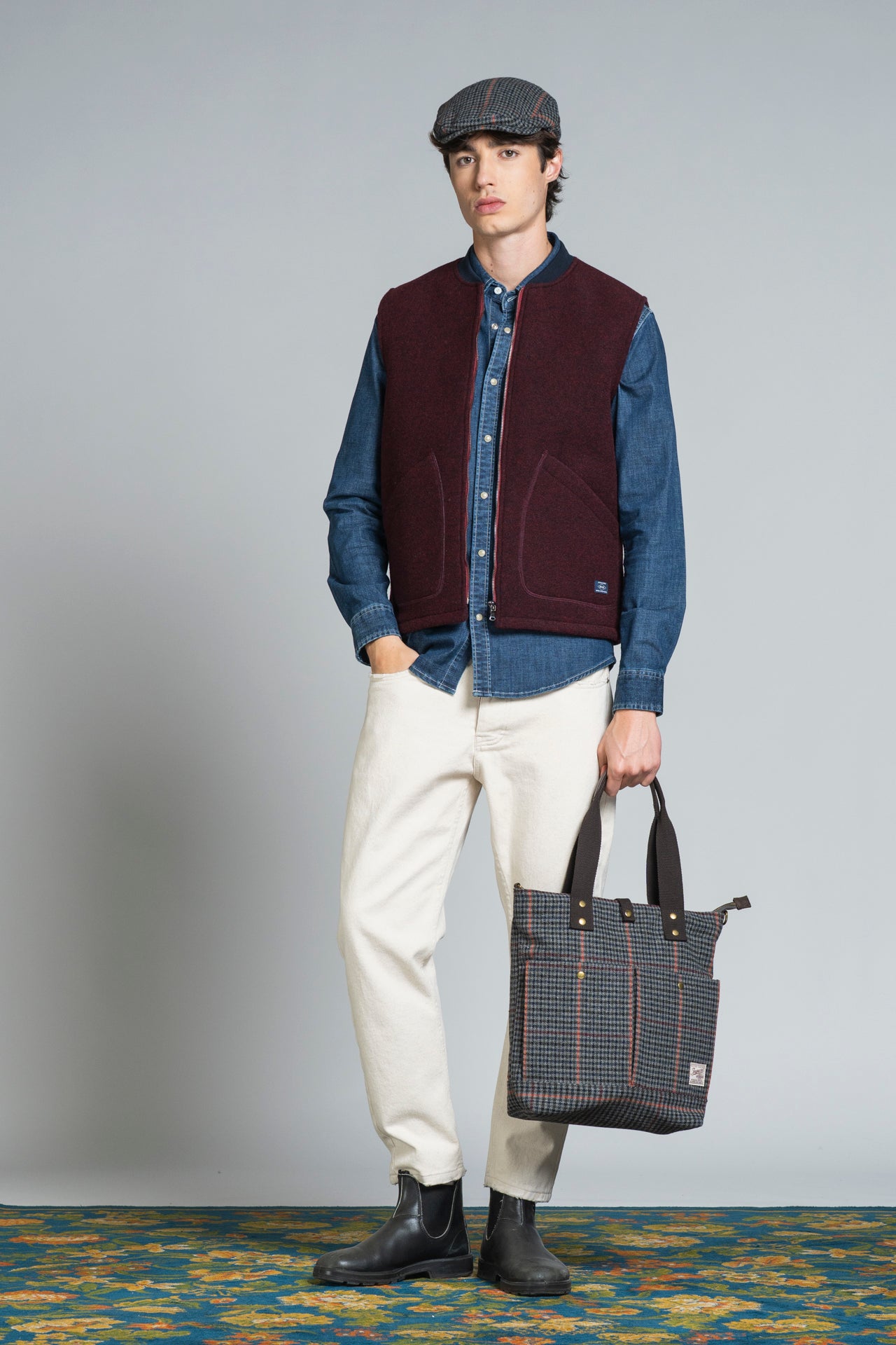 TERRY GILET IN BOILED WOOL