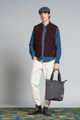 TERRY GILET IN BOILED WOOL