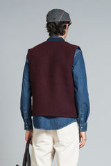 TERRY GILET IN BOILED WOOL
