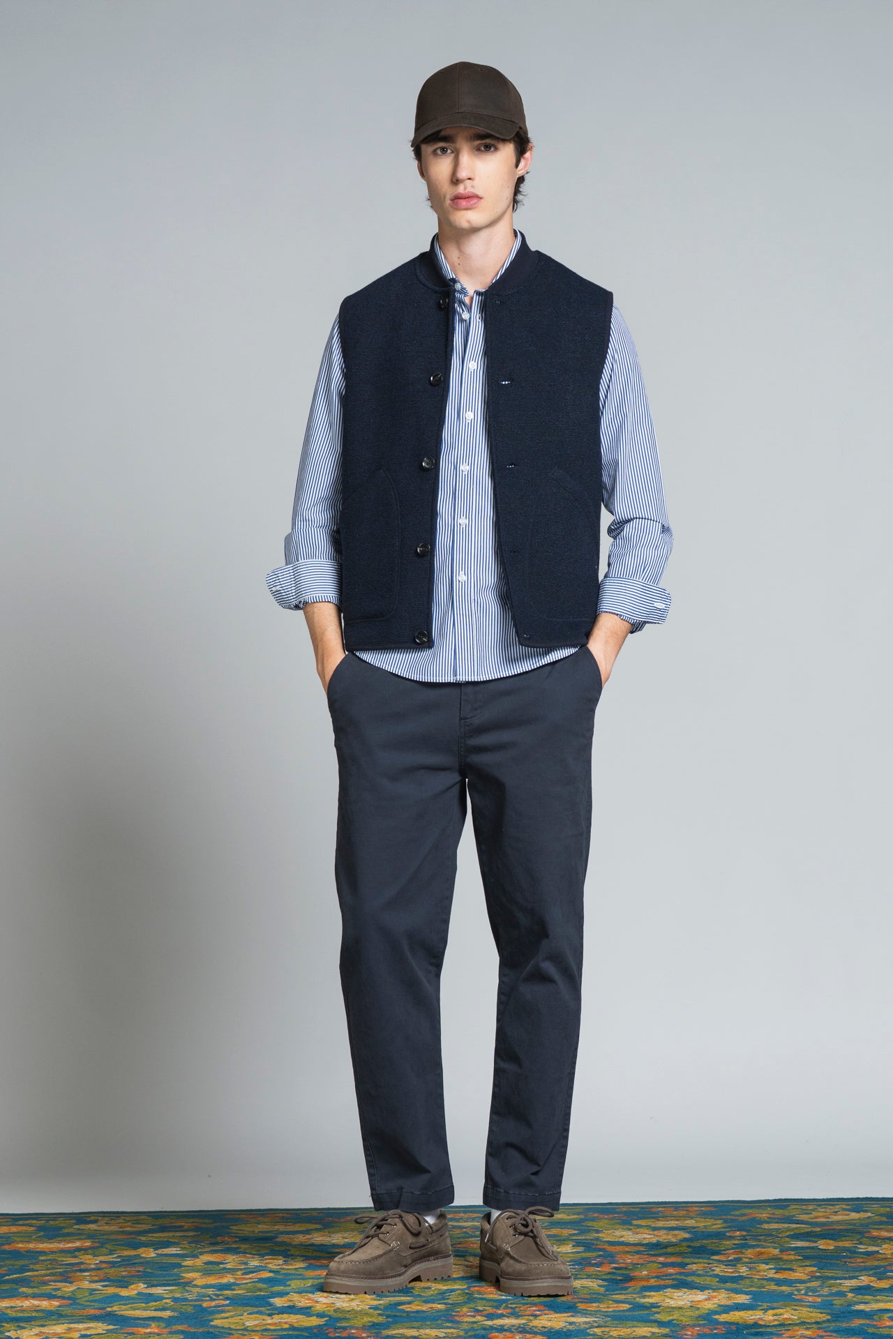 DEAN GILET IN BOILED WOOL