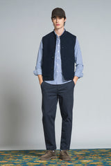 DEAN GILET IN BOILED WOOL