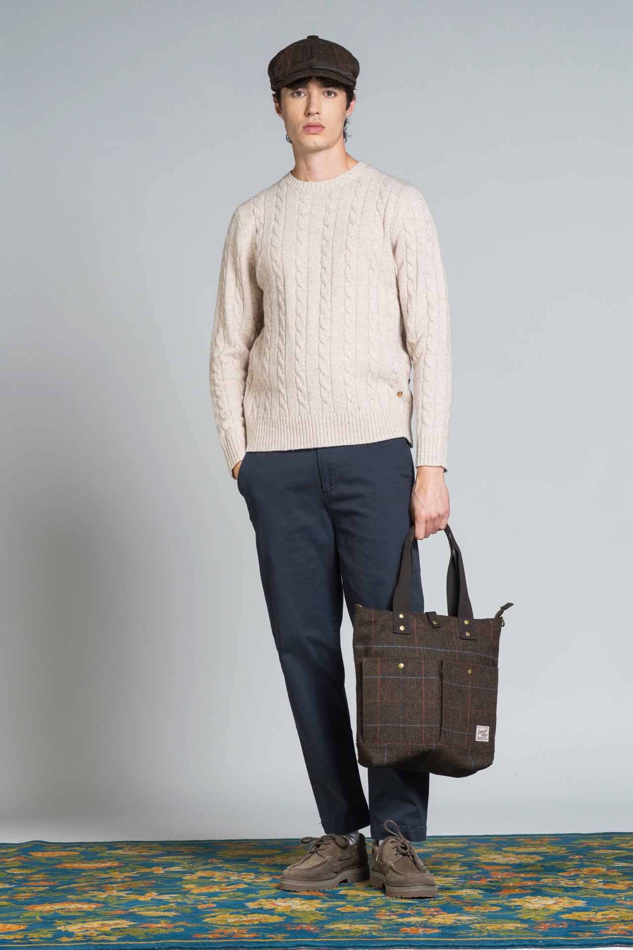 REED ROUND NECK  BRAID IN MOULINE'