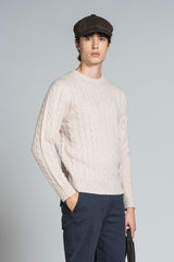 REED ROUND NECK  BRAID IN MOULINE'