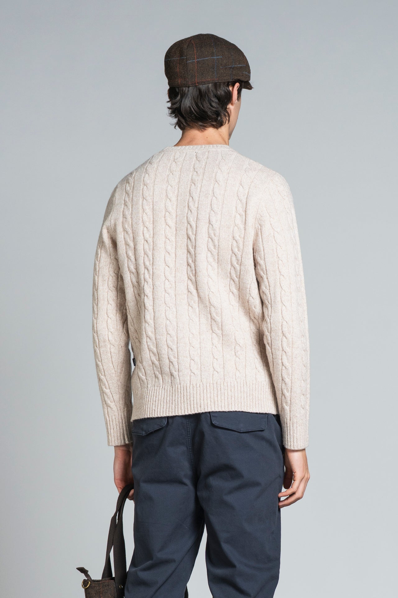 REED ROUND NECK  BRAID IN MOULINE'