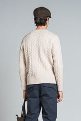 REED ROUND NECK  BRAID IN MOULINE'