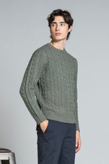 REED ROUND NECK  BRAID IN MOULINE'