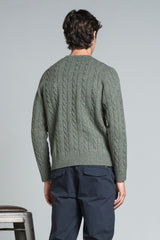 REED ROUND NECK  BRAID IN MOULINE'