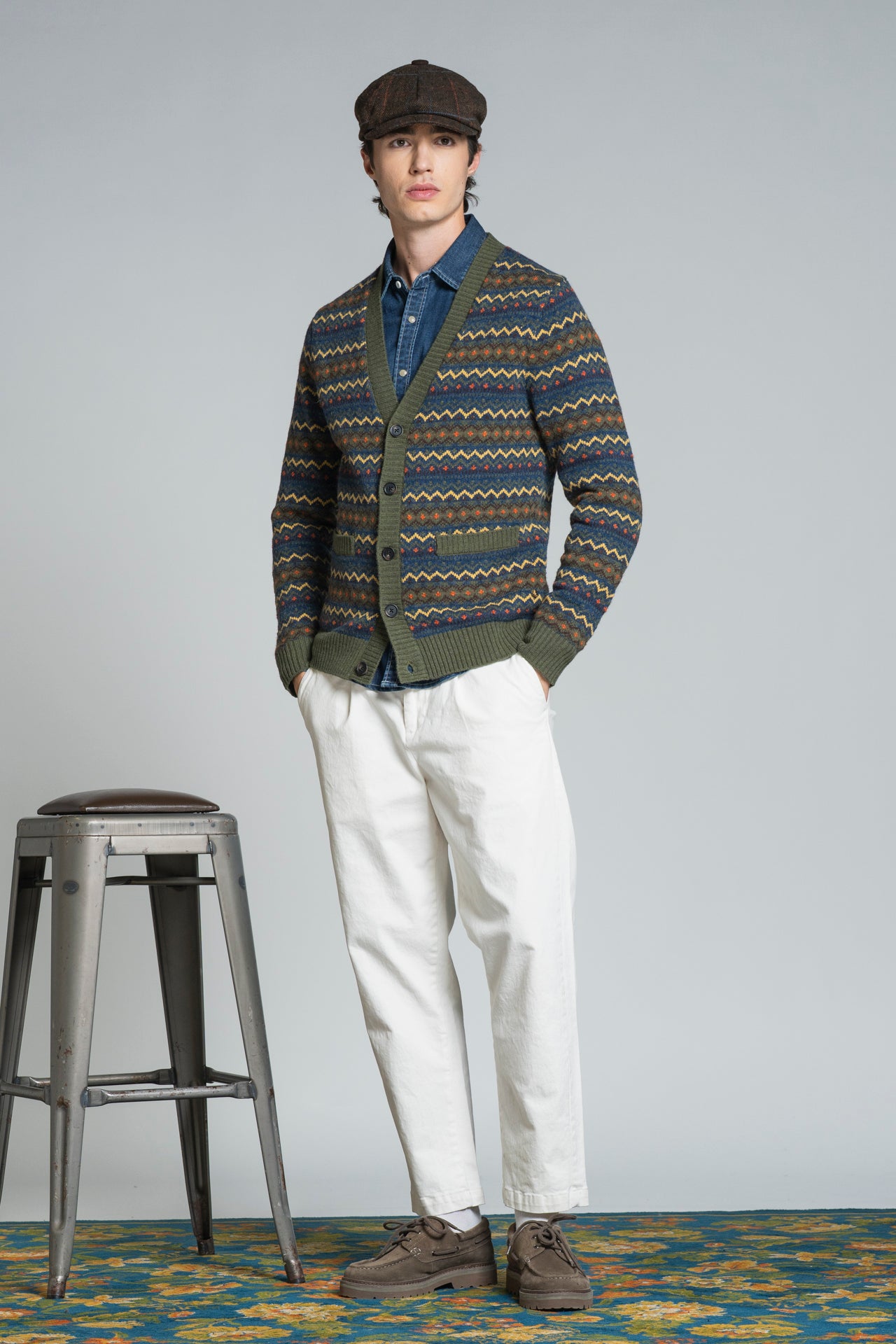 BYRNE CARDIGAN ALL OVER IN LAMBSWOOL
