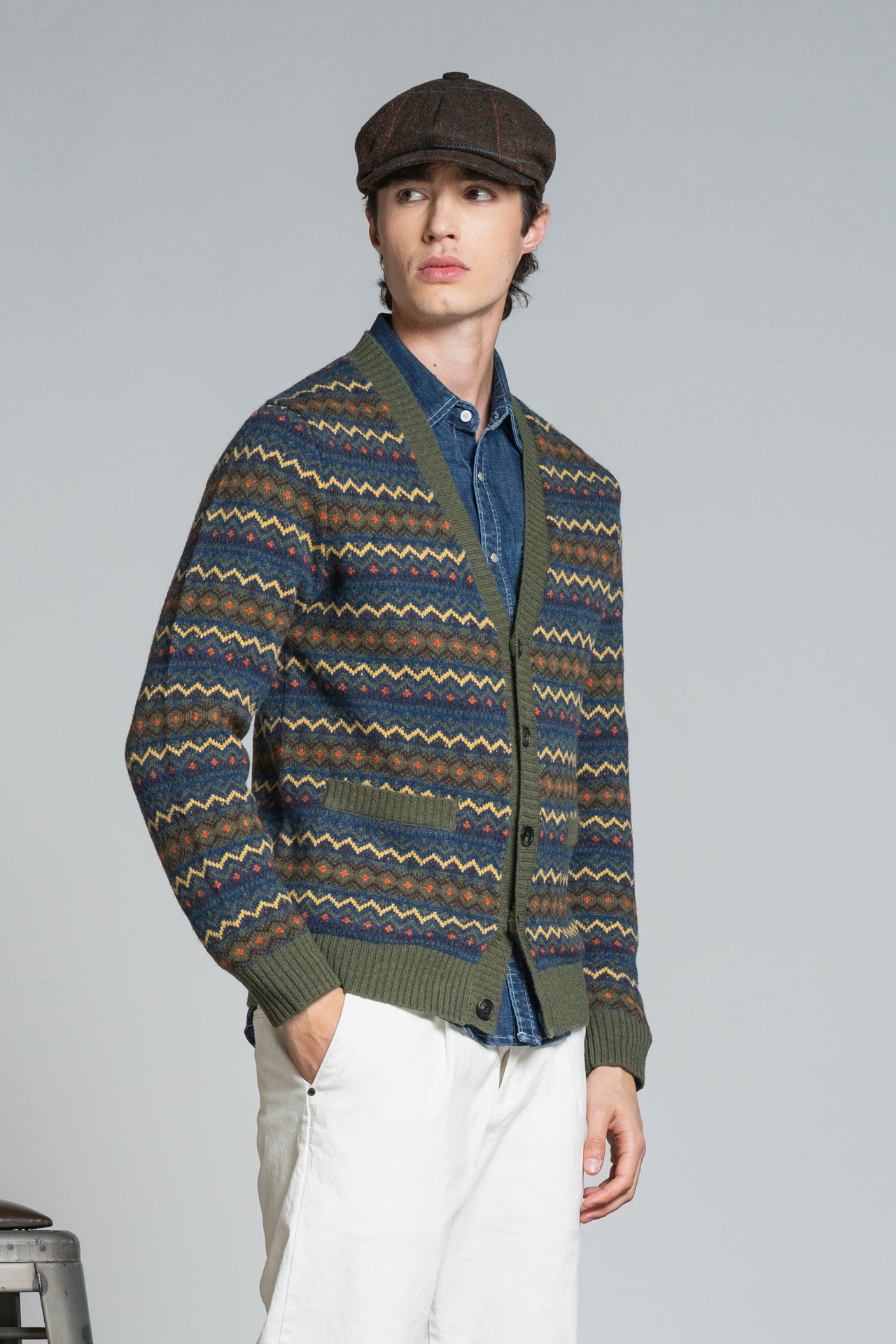 BYRNE CARDIGAN ALL OVER IN LAMBSWOOL