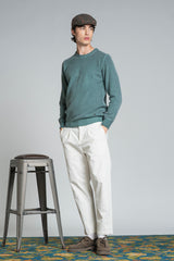 CHARLIE ROUND NECK IN MIXED WOOL COLD DYED