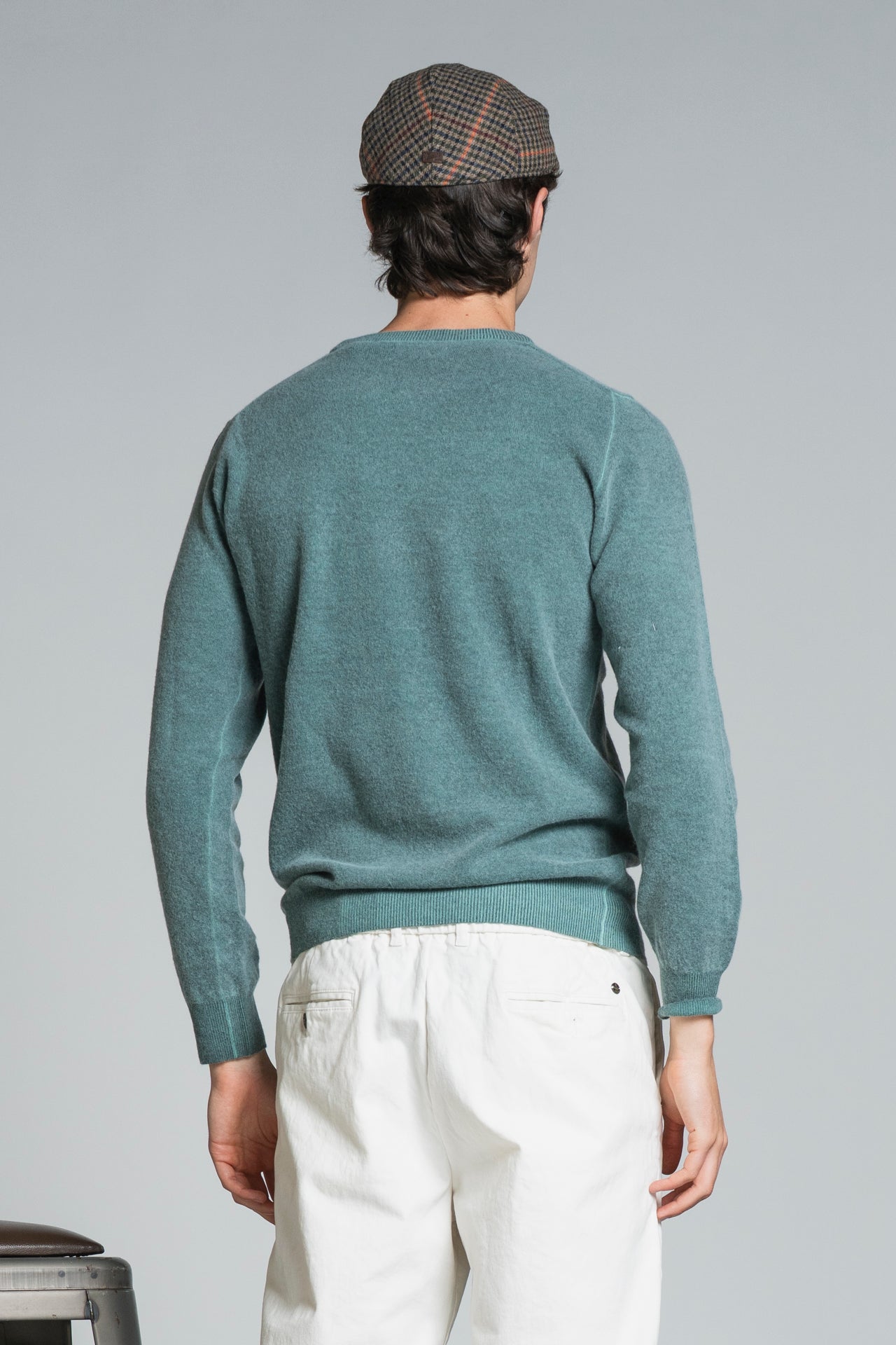 CHARLIE ROUND NECK IN MIXED WOOL COLD DYED