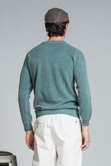 CHARLIE ROUND NECK IN MIXED WOOL COLD DYED