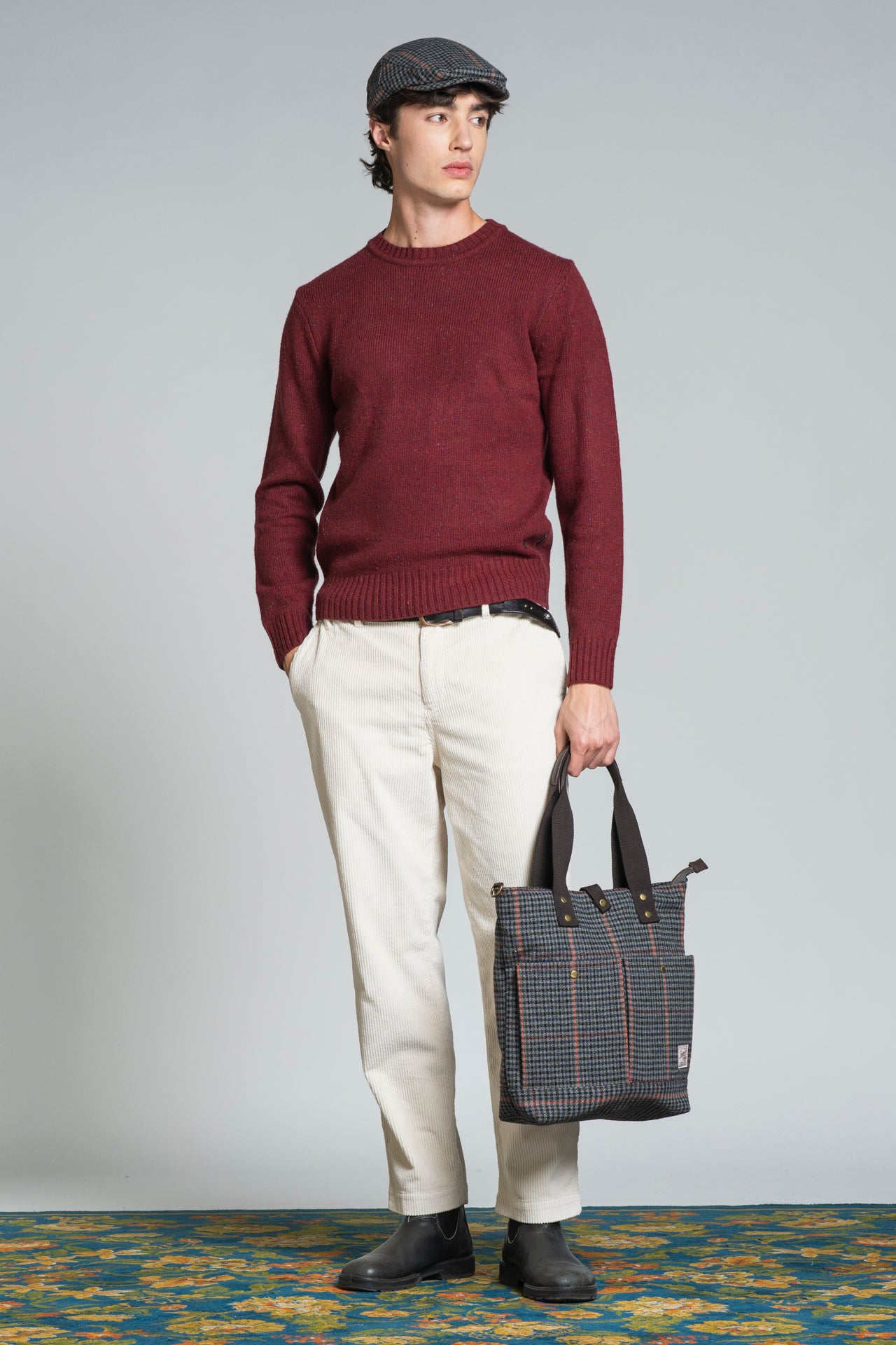 GEORGE ROUND NECK IN BLEND WOOL