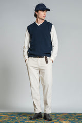 JUDE GILET V NECK IN LAMBSWOOL