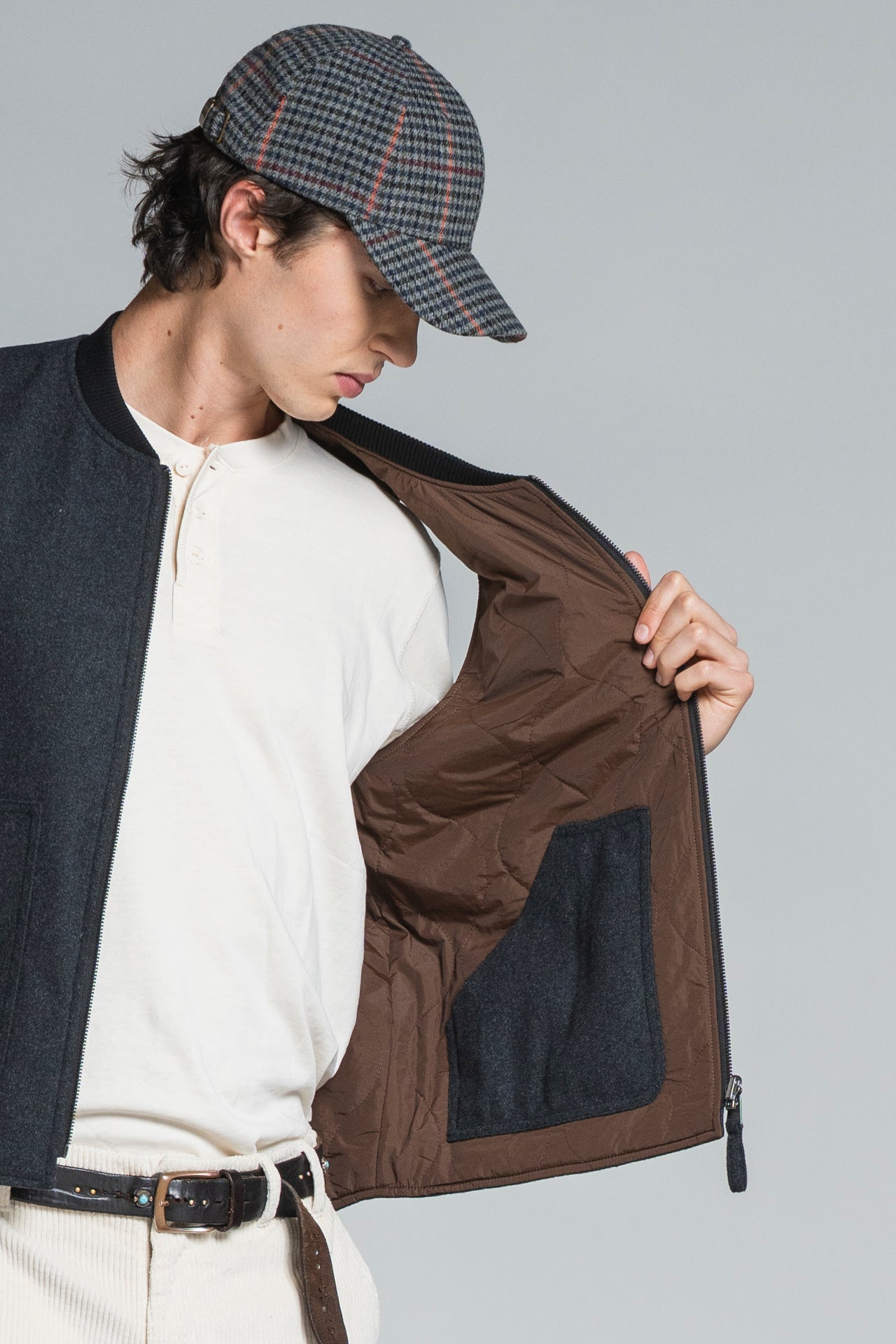 MARTIN GILET IN MIXED WOOL