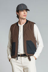 MARTIN GILET IN MIXED WOOL