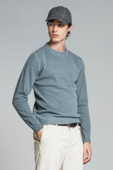 CHARLIE ROUND NECK IN MIXED WOOL COLD DYED