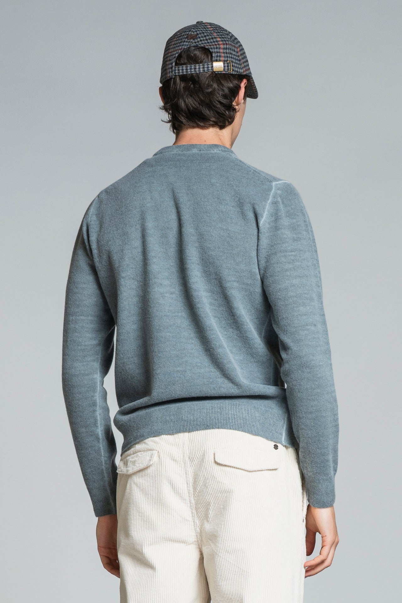 CHARLIE ROUND NECK IN MIXED WOOL COLD DYED
