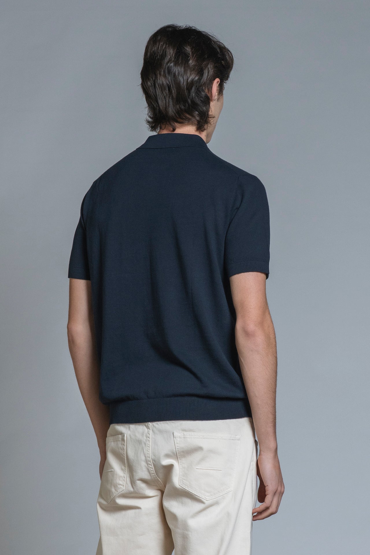 JOYCE SWEATER POLO IN COTTON CREPE