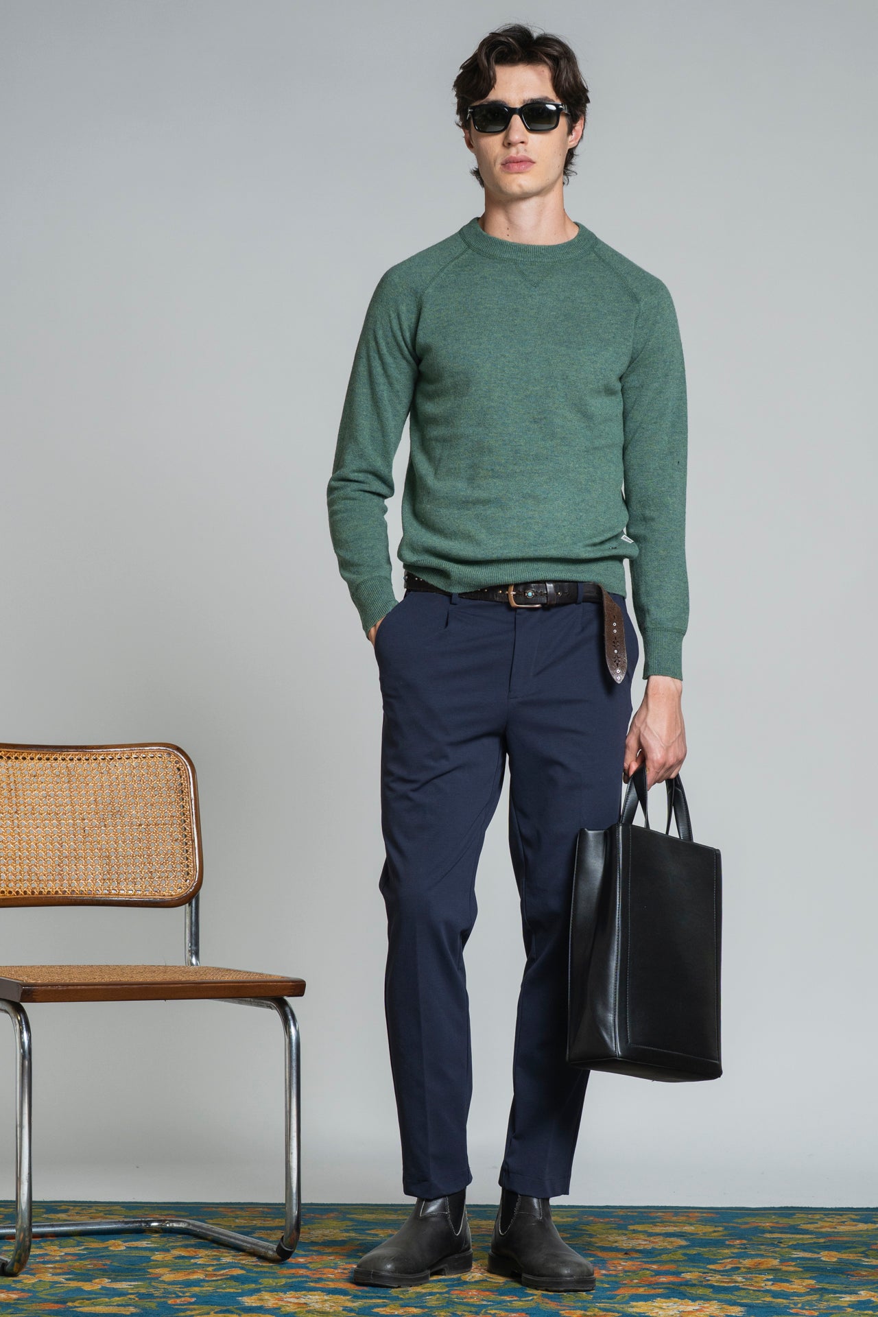 RORY ROUND NECK FLEECE IN LAMBSWOOL