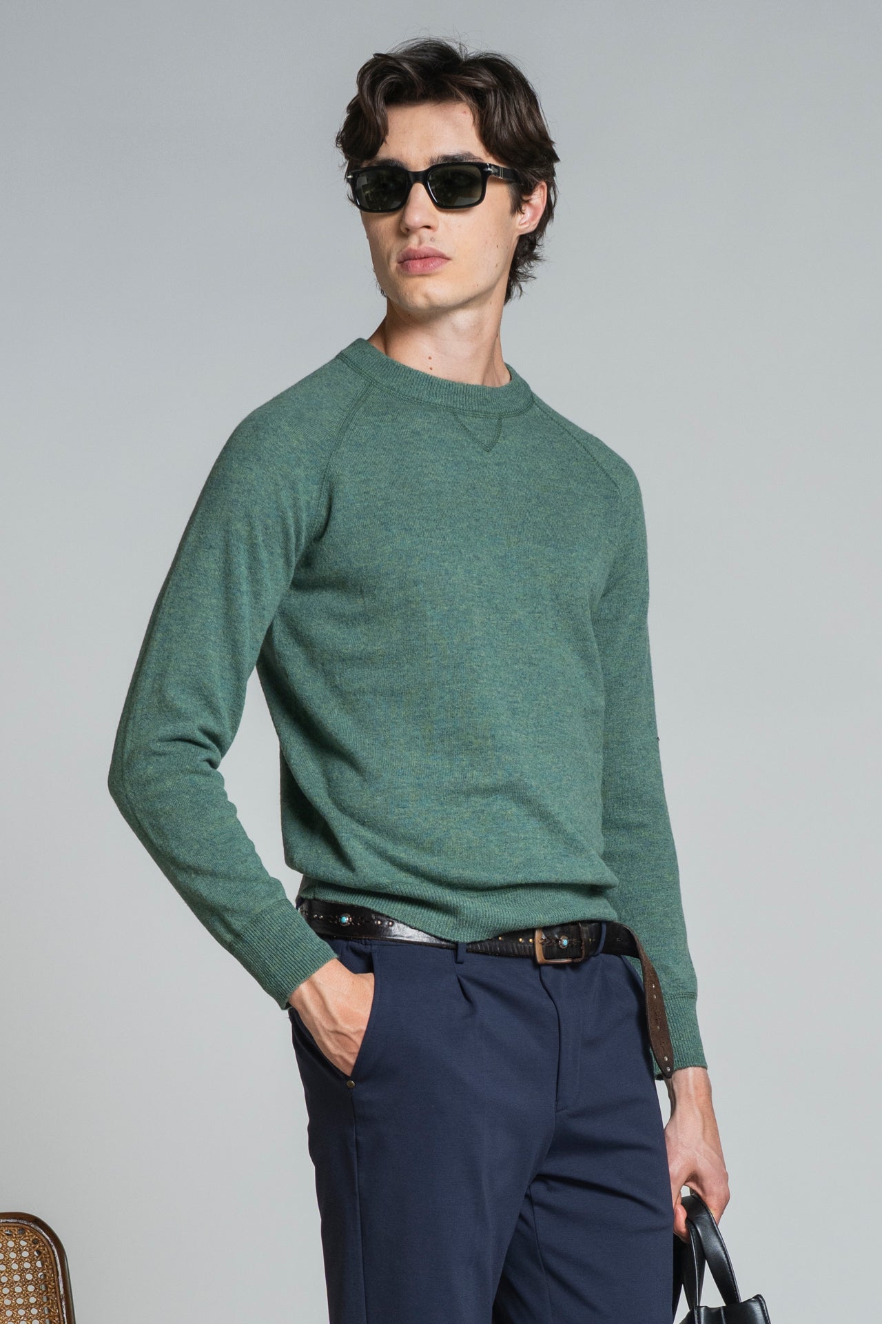 RORY ROUND NECK FLEECE IN LAMBSWOOL